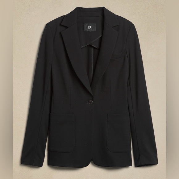 NWT! Banana Republic Black Everywhere Ponte Blazer 💫 - Picture 6 of 6